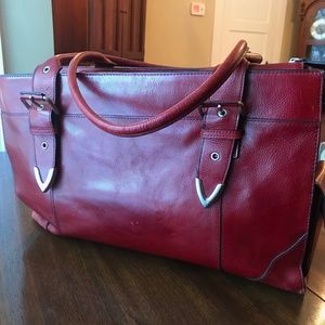 Leather bag, computer bag, Large purse, satchel